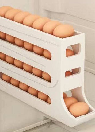 4-Layer Automatic Egg Roller – Sliding Storage Tray for Refrigerator - TECNO GADGETS