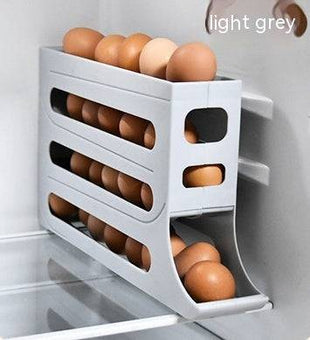 4-Layer Automatic Egg Roller – Sliding Storage Tray for Refrigerator - TECNO GADGETS
