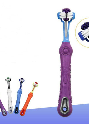 Three-Sided Pet Toothbrush – Dog Teeth Care, Tartar Removal & Bad Breath Solution - TECNO GADGETS