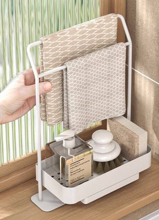 Rag Draining Kitchen Storage Rack – Practical Kitchen Gadget - TECNO GADGETS