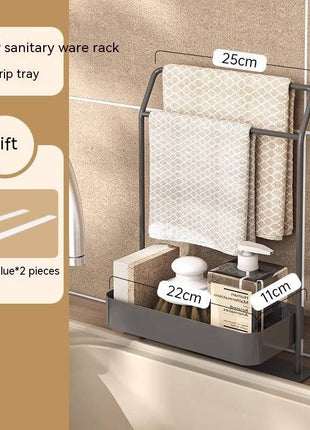 Rag Draining Kitchen Storage Rack – Practical Kitchen Gadget - TECNO GADGETS