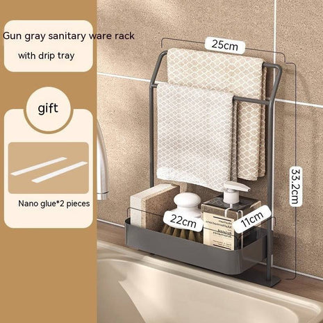 Rag Draining Kitchen Storage Rack – Practical Kitchen Gadget - TECNO GADGETS