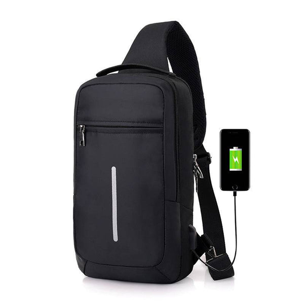 Anti-Theft USB Charging Chest Bag – Secure & Convenient Travel Companion - TECNO GADGETS