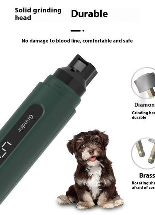 Electric Dog Nail Grinder – Rechargeable Quiet Pet Nail Trimmer with 5-Speed Settings for Dogs & Cats - TECNO GADGETS