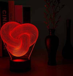 Twist Abstract LED 3D Night Light, Colorful Touch Table Lamp for Baby & Mood Lighting - TECNO GADGETS