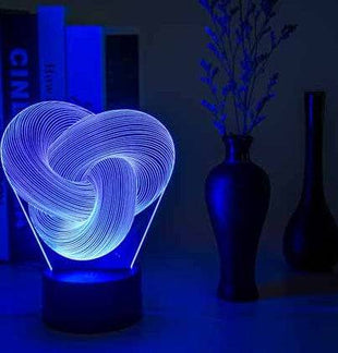 Twist Abstract LED 3D Night Light, Colorful Touch Table Lamp for Baby & Mood Lighting - TECNO GADGETS