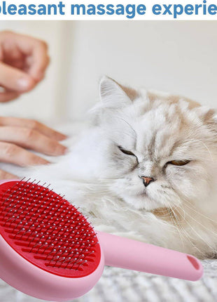 Pet Beauty Hair Removal Comb – One-Click Release Dog & Cat Brush for Grooming - TECNO GADGETS