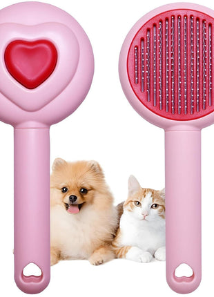 Pet Beauty Hair Removal Comb – One-Click Release Dog & Cat Brush for Grooming - TECNO GADGETS