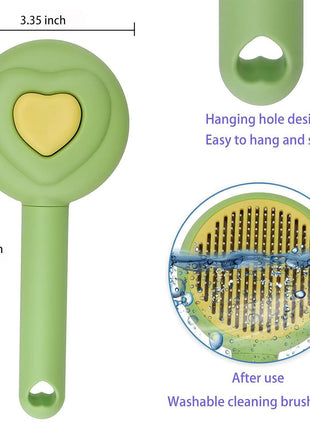 Pet Beauty Hair Removal Comb – One-Click Release Dog & Cat Brush for Grooming - TECNO GADGETS