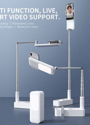 Portable Selfie Phone Holder with Light, Foldable & Bluetooth Remote - TECNO GADGETS