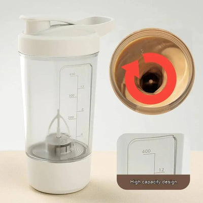 400ML Electric Protein Shaker Bottle – Automatic Mixer for Gym & Travel - TECNO GADGETS