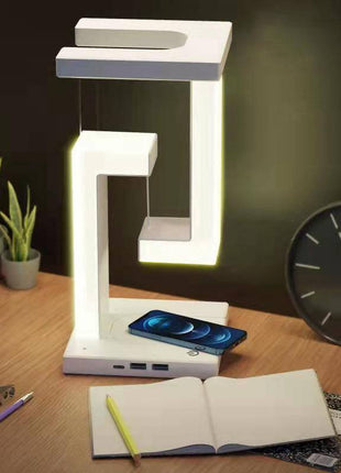 Creative Wireless Charging Suspension Table Lamp, Floating Balance Lamp for Bedroom - TECNO GADGETS