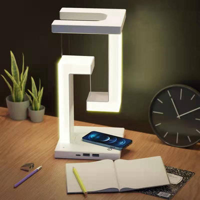 Creative Wireless Charging Suspension Table Lamp, Floating Balance Lamp for Bedroom - TECNO GADGETS