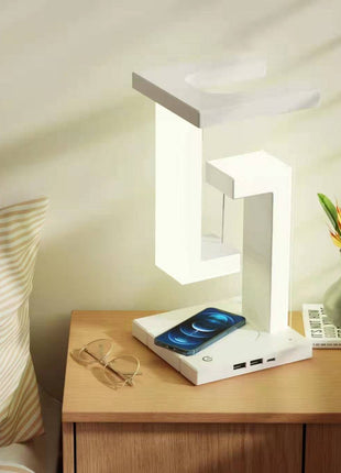 Creative Wireless Charging Suspension Table Lamp, Floating Balance Lamp for Bedroom - TECNO GADGETS