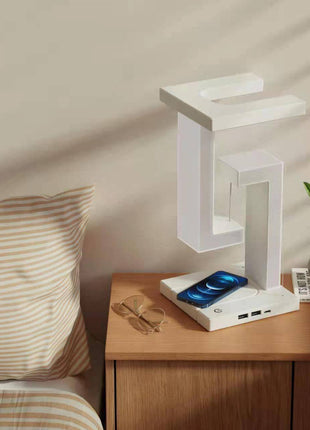 Creative Wireless Charging Suspension Table Lamp, Floating Balance Lamp for Bedroom - TECNO GADGETS