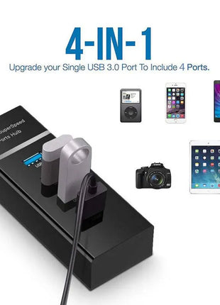 4-in-1 USB 3.0 High-Speed Hub – Multiport Splitter for PC & Laptop - TECNO GADGETS
