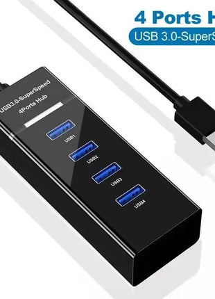 4-in-1 USB 3.0 High-Speed Hub – Multiport Splitter for PC & Laptop - TECNO GADGETS