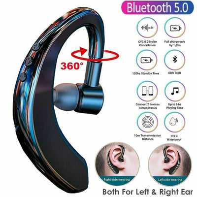 Bluetooth 5.0 Wireless Earpiece – Noise Cancelling Headset for Driving & Truckers - TECNO GADGETS