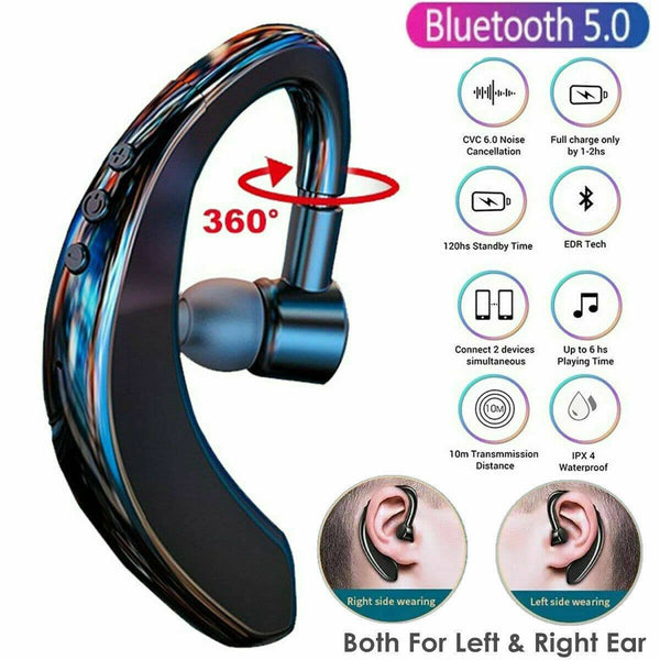 Bluetooth 5.0 Wireless Earpiece – Noise Cancelling Headset for Driving & Truckers - TECNO GADGETS