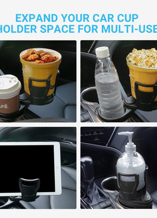 360° Rotatable Car Cup Holder – Multi-Function Organizer for Drinks, Phones & Sunglasses - TECNO GADGETS