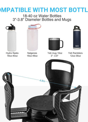 360° Rotatable Car Cup Holder – Multi-Function Organizer for Drinks, Phones & Sunglasses - TECNO GADGETS