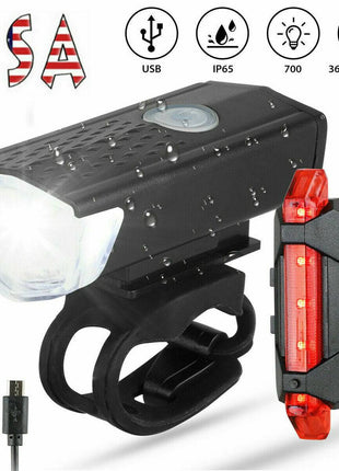 USB Rechargeable LED Bicycle Headlight & Taillight set ensures visibility and safety with bright, rainproof front and rear lights. Easy to install and long-lasting, it’s perfect for night rides and all-weather cycling.